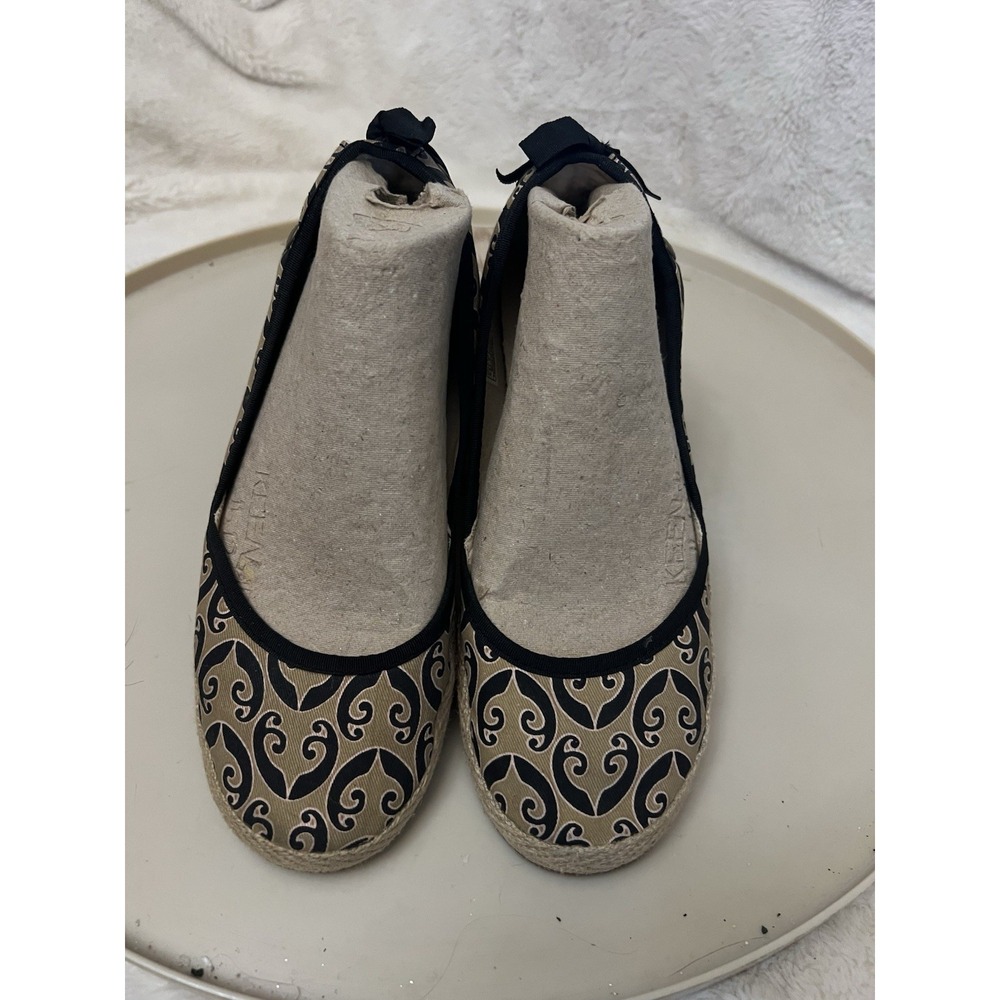 UGG Indah Marrakech Espadrille Slip on Flats Tan Black Loafers Women's 6.5